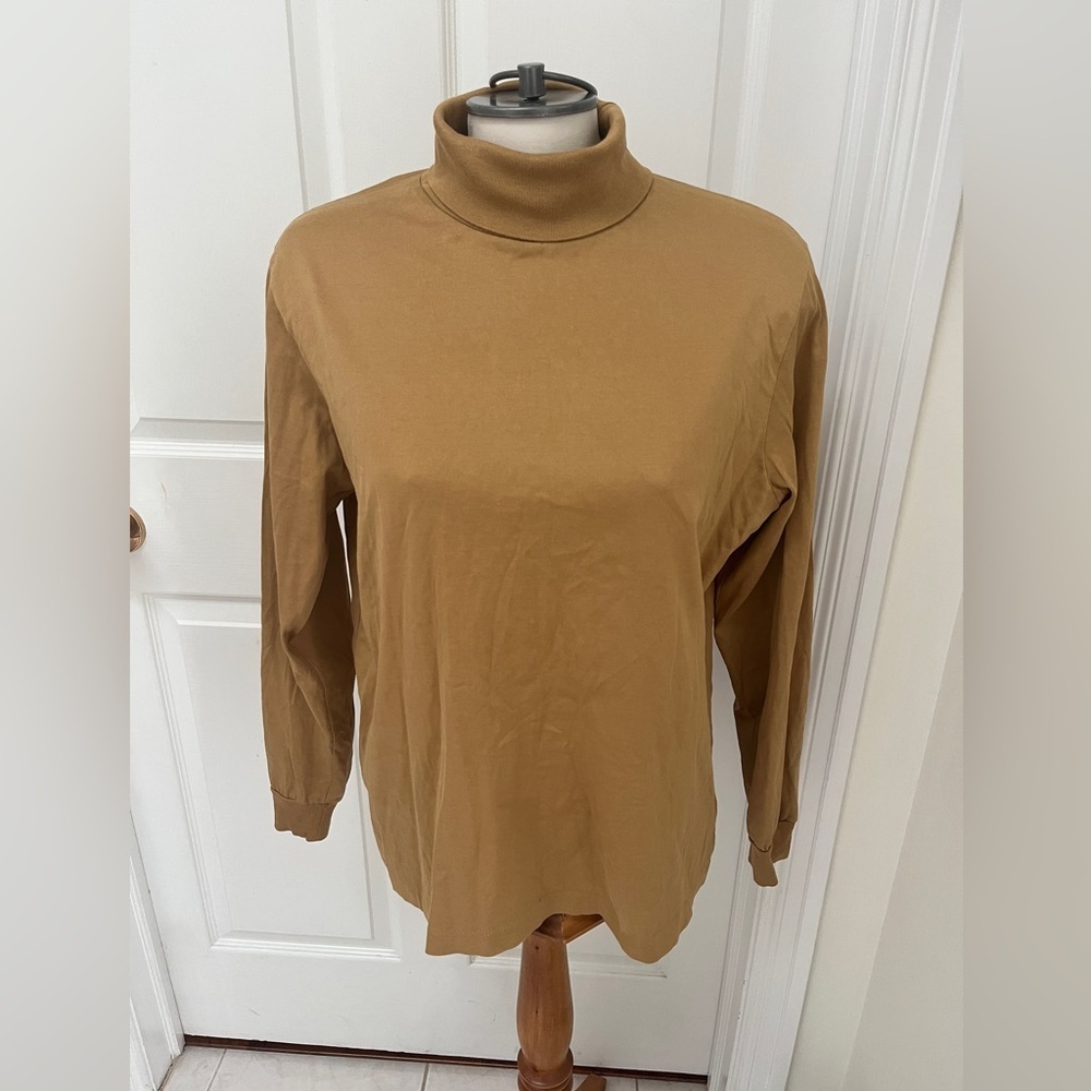 Lands End turtle neck cotton top ladies large